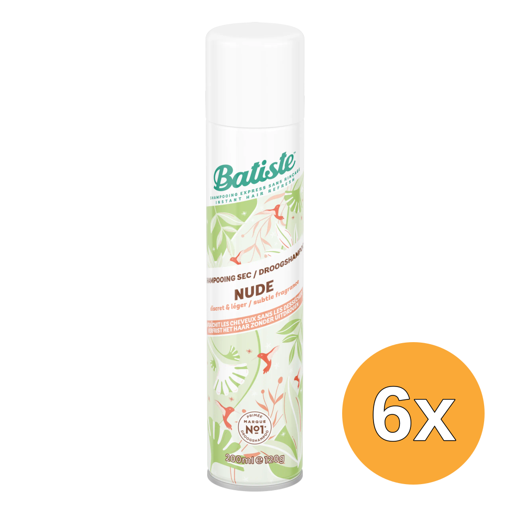 6x Batiste Droogshampoo Nude (200 ml)