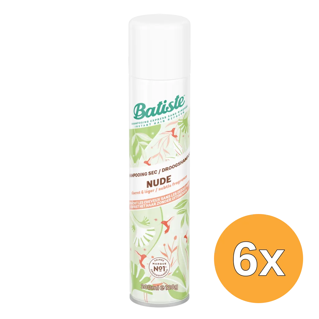 6x Batiste Droogshampoo Nude (200 ml)