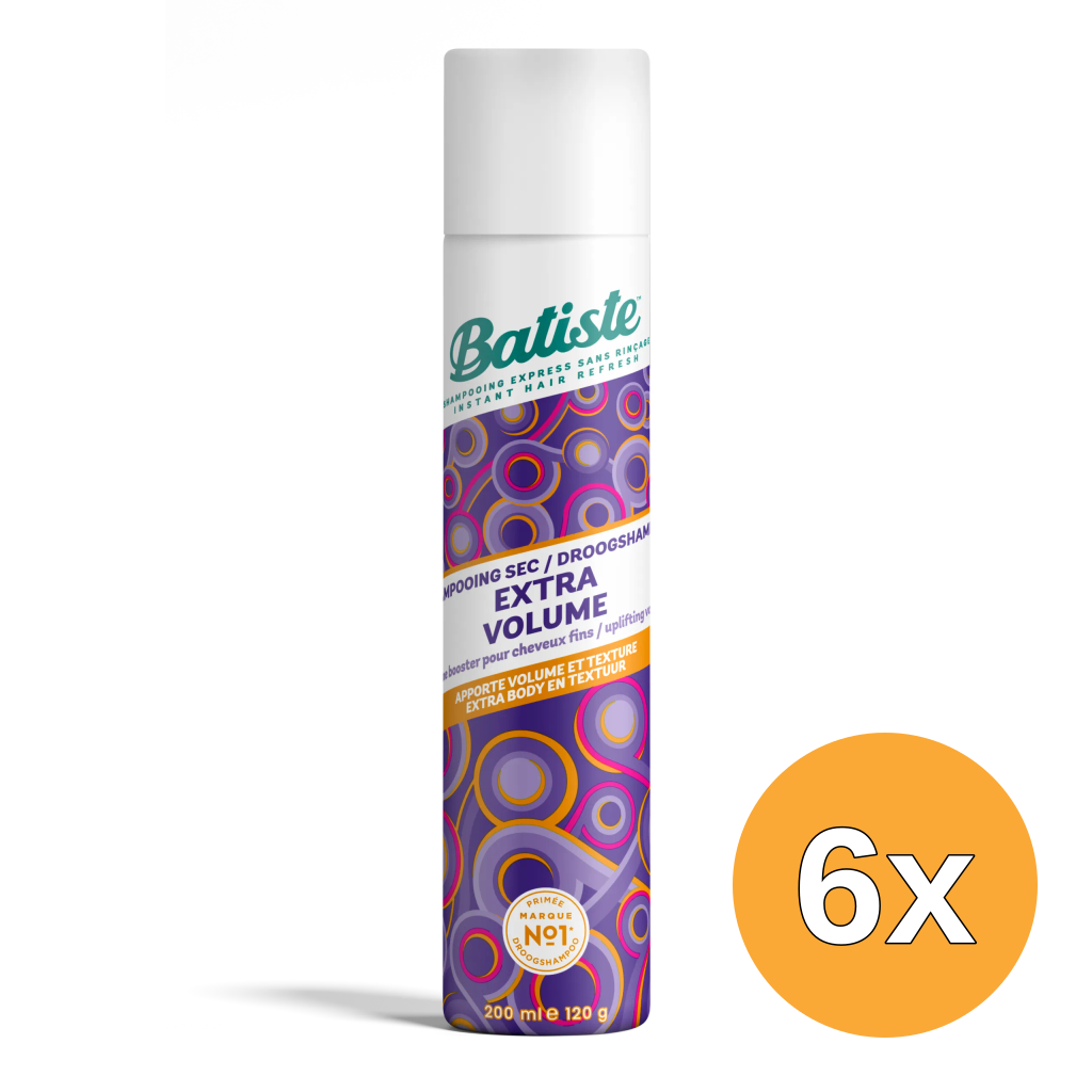 6x Batiste Dry shampoo extra volume (200 ml)
