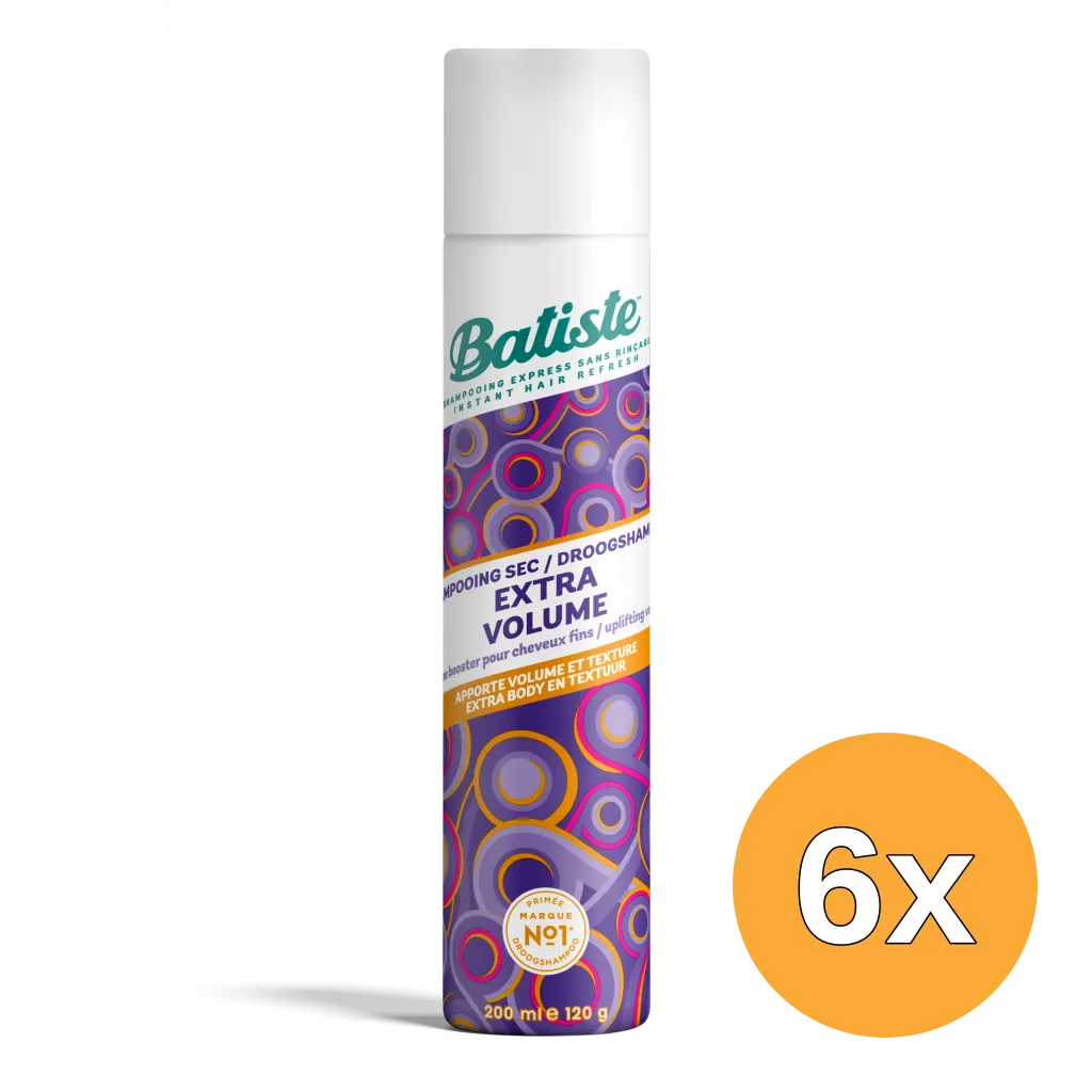 6x Batiste Dry shampoo extra volume (200 ml)
