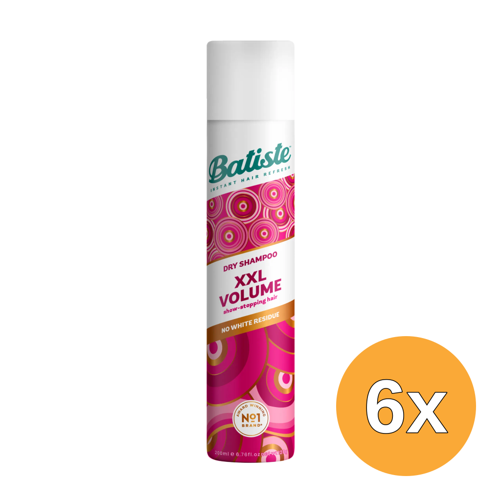 6x Batiste Droogshampoo Xxl Stylist Volume (200 ml)