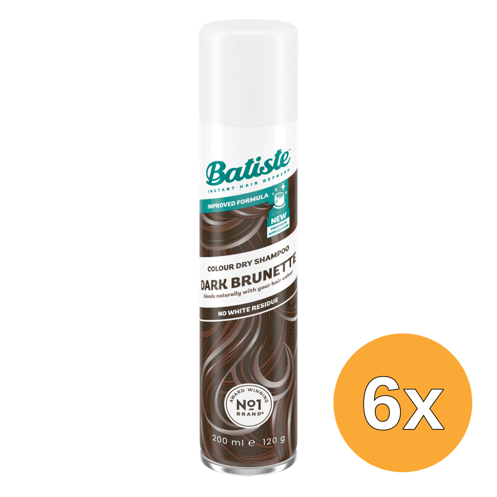 6x Batiste Dry shampoo divine brunette (200 ml)