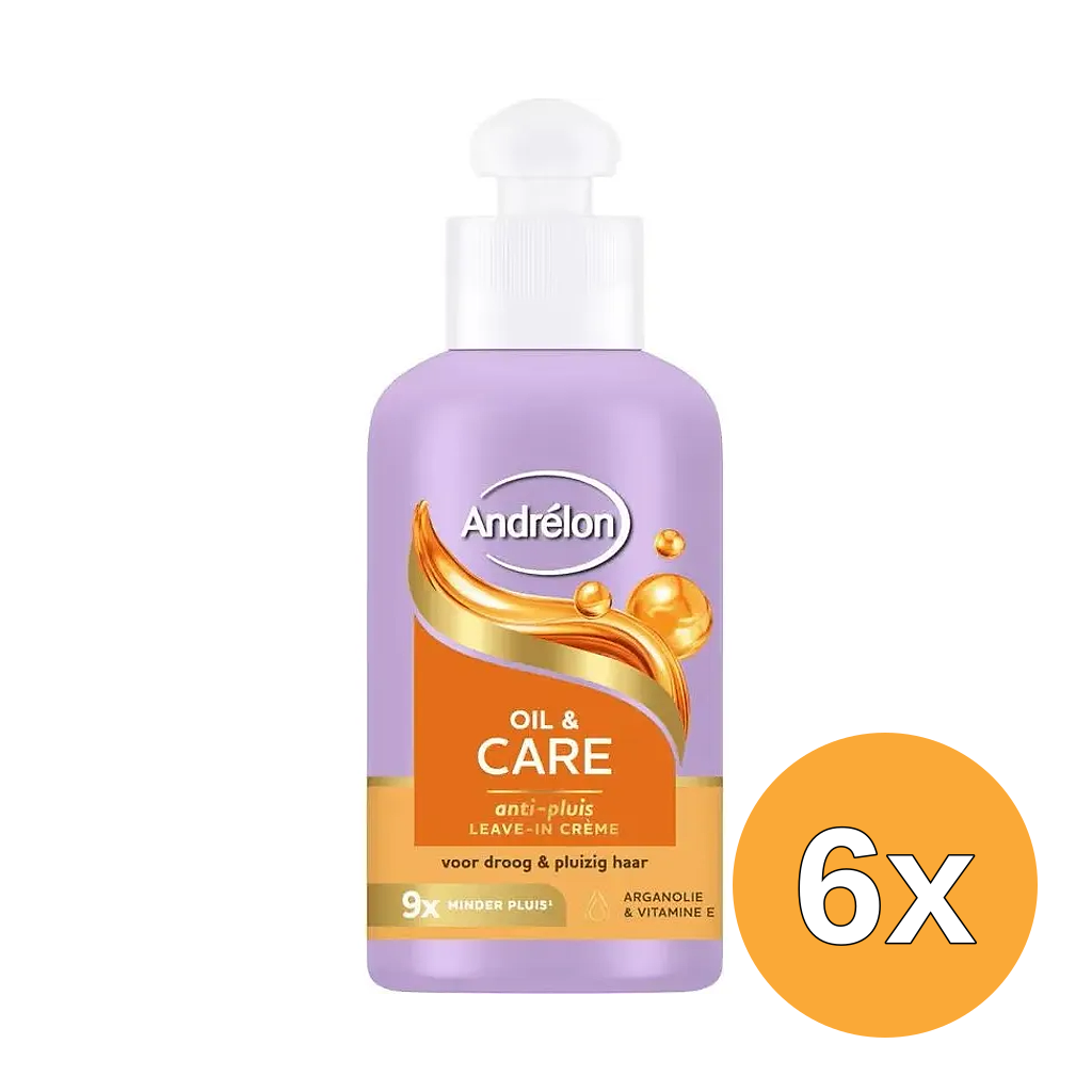 6x Andrelon Leave-in Cream Oil & Care (200 ml)