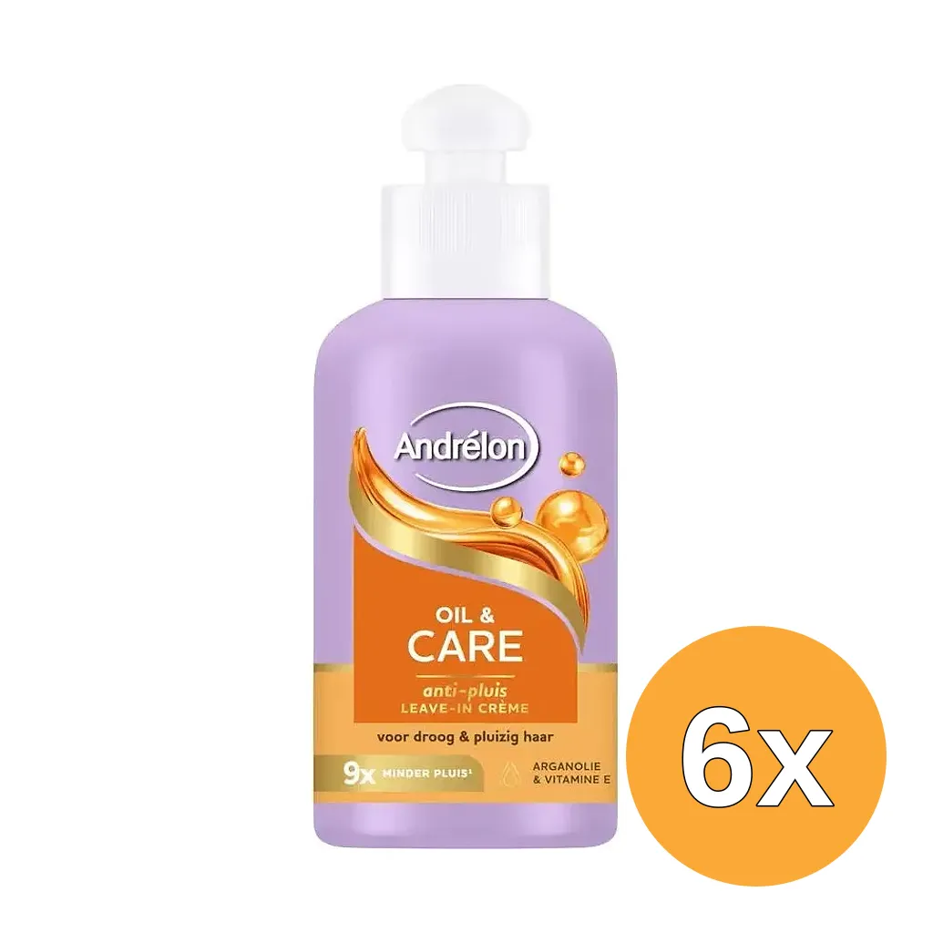 6x Andrelon Leave-in Cream Oil & Care (200 ml)