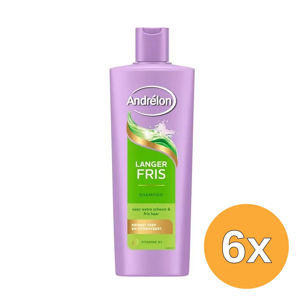 6x Andrelon Men Shampoo Langer Fris (400 ml)