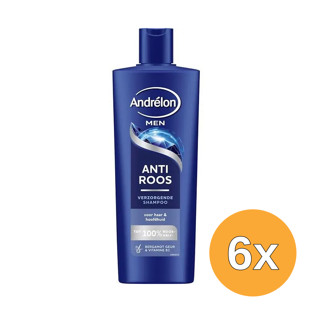 6x Andrelon Men Shampoo Anti Roos (400 ml)
