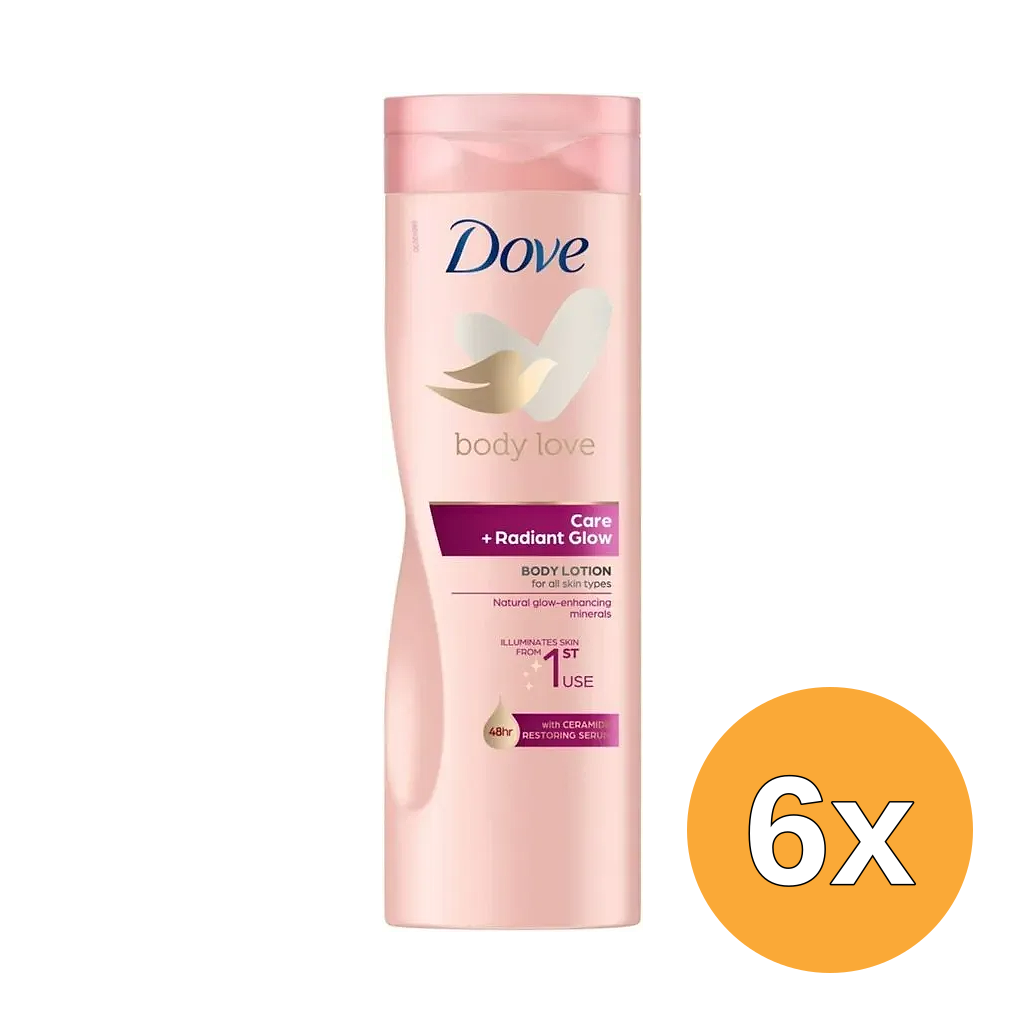 6x Dove Body Love Bodylotion Care & Radiant Glow (400 ml)