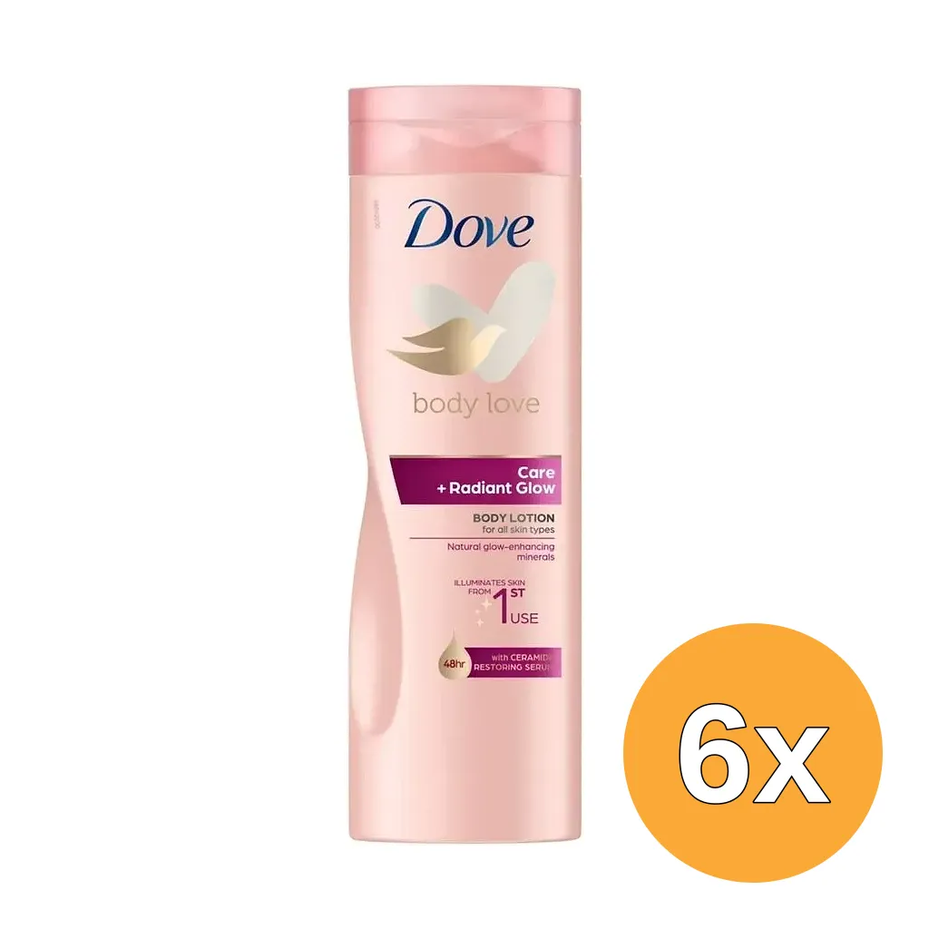 6x Dove Body Love Bodylotion Care & Radiant Glow (400 ml)