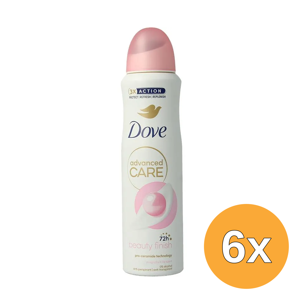 6x Dove Deodorant Spray Beauty Finish (150 ml)