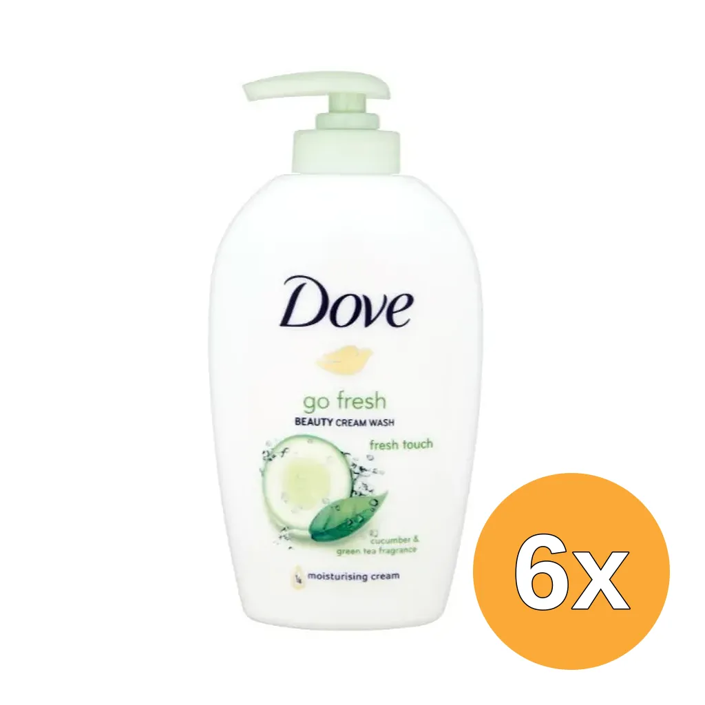 6x Dove Go Fresh Beauty Cream Wash (250 ml)