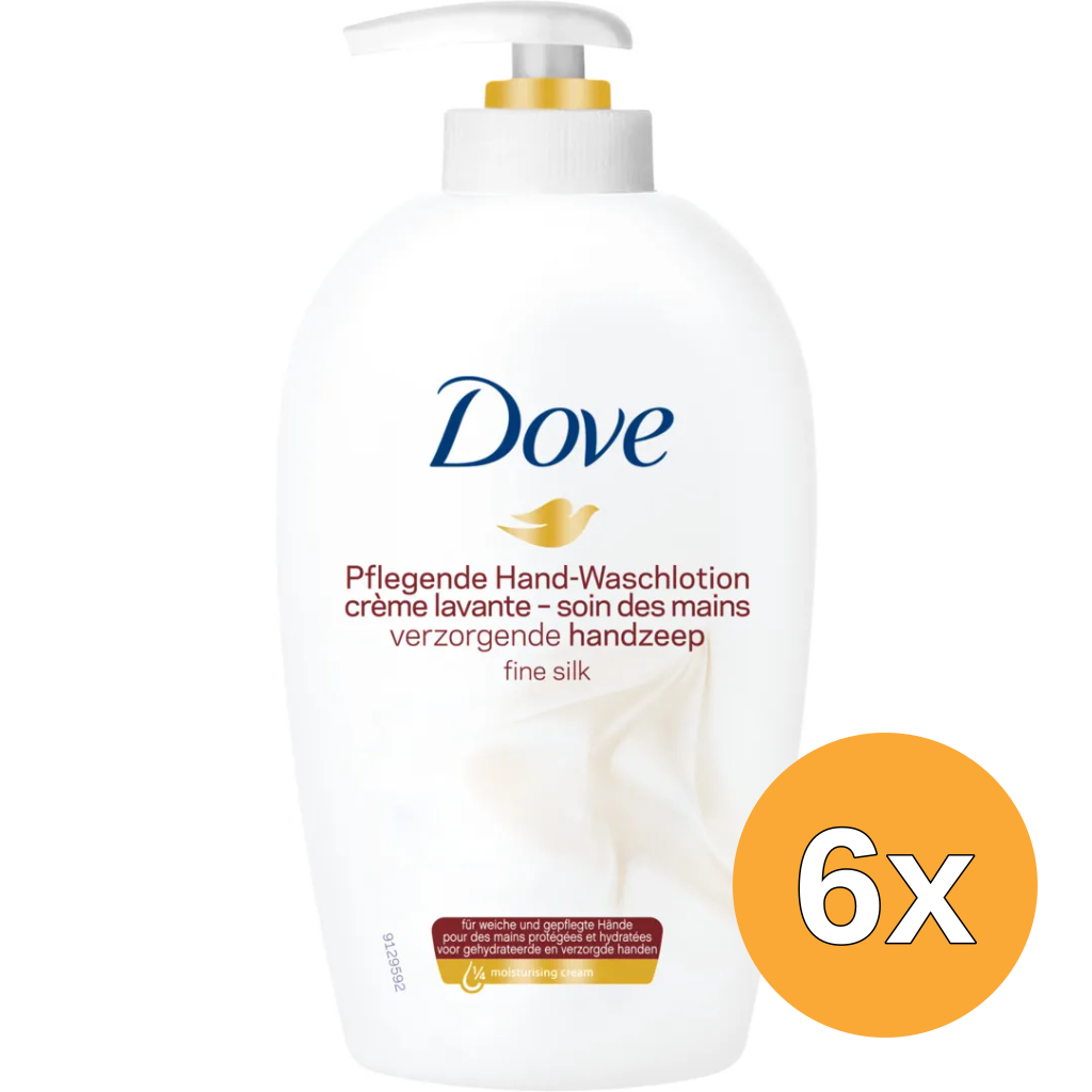 6x Dove Silk cream wash pomp (250 ml)