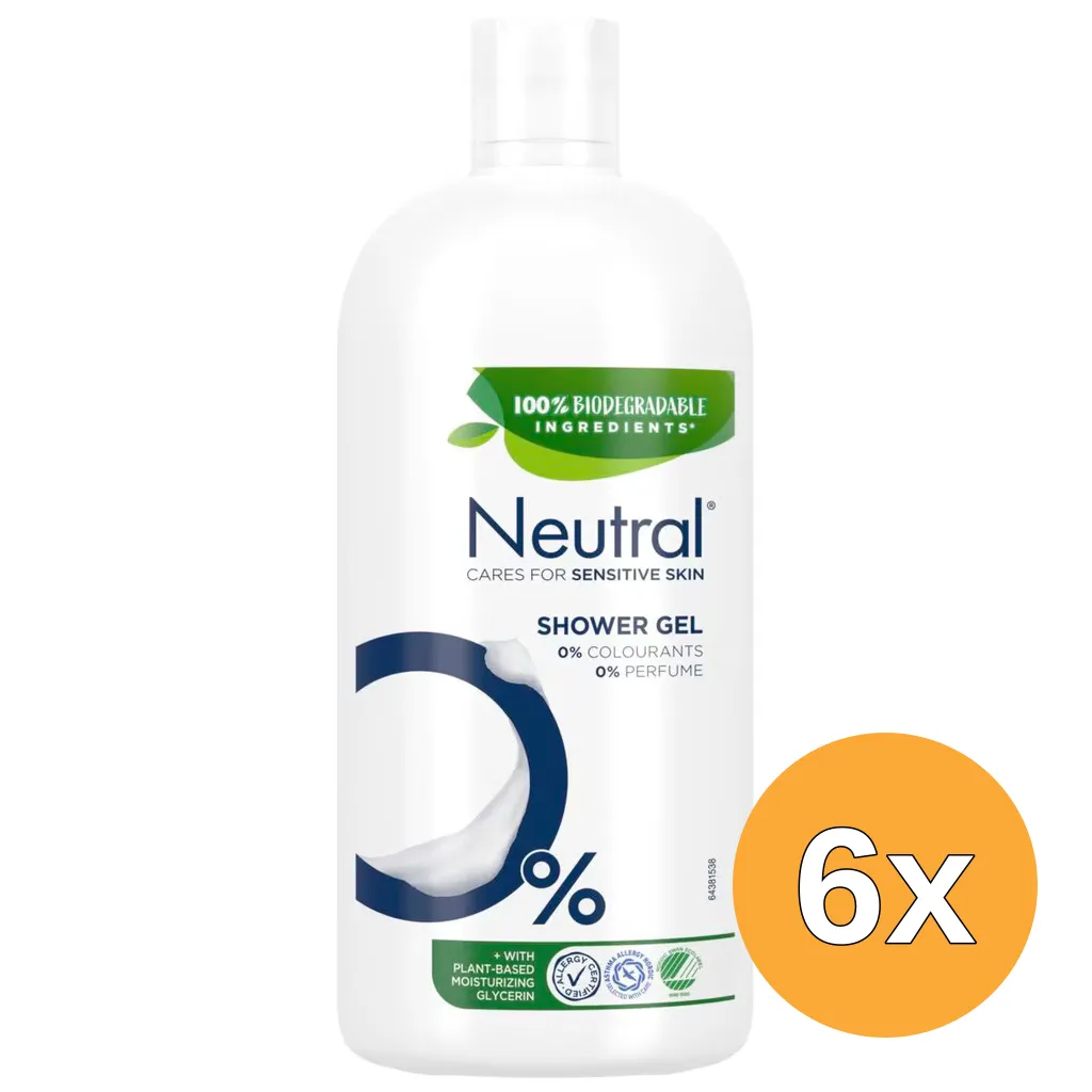 6x Neutral Sensitive Skin Shower Gel (900 ml)
