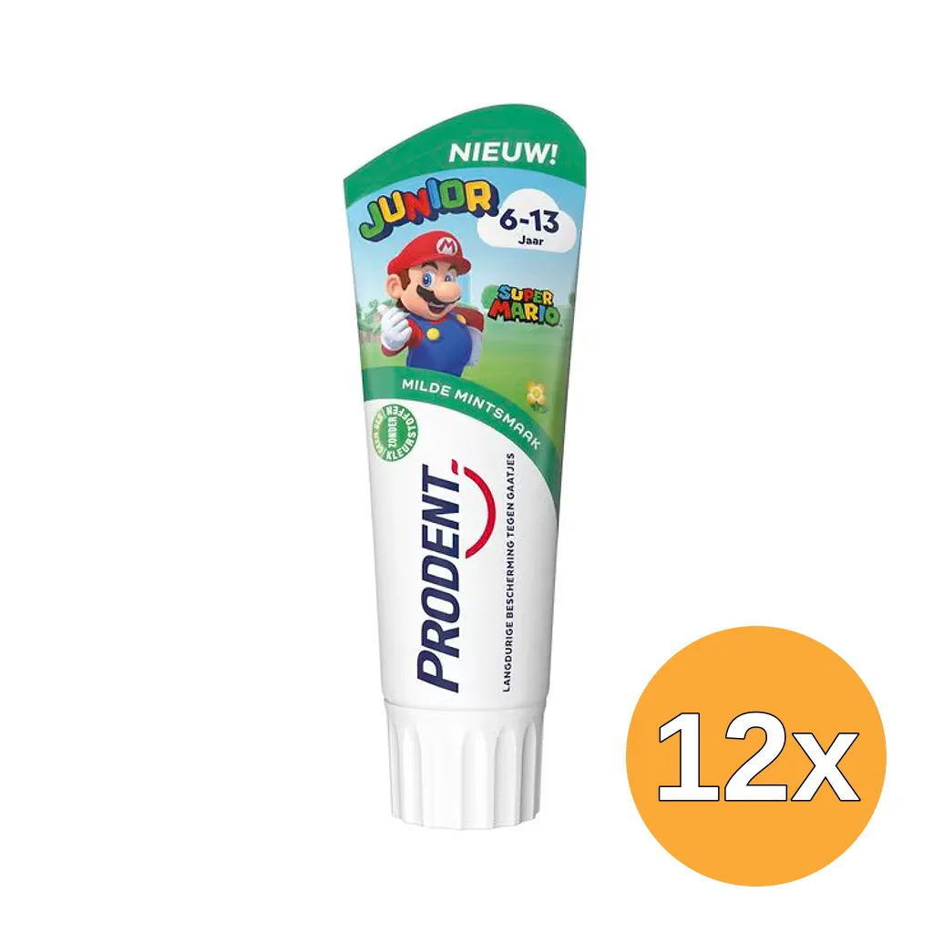12x Prodent Tandpasta Junior 6+ Jaar (75 ml)