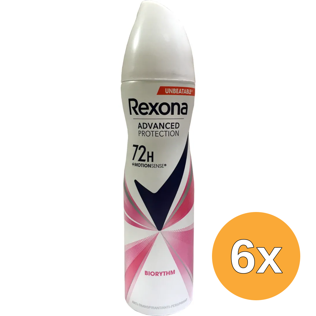 6x Rexona Women deodorant spray biorythm (150 ml)