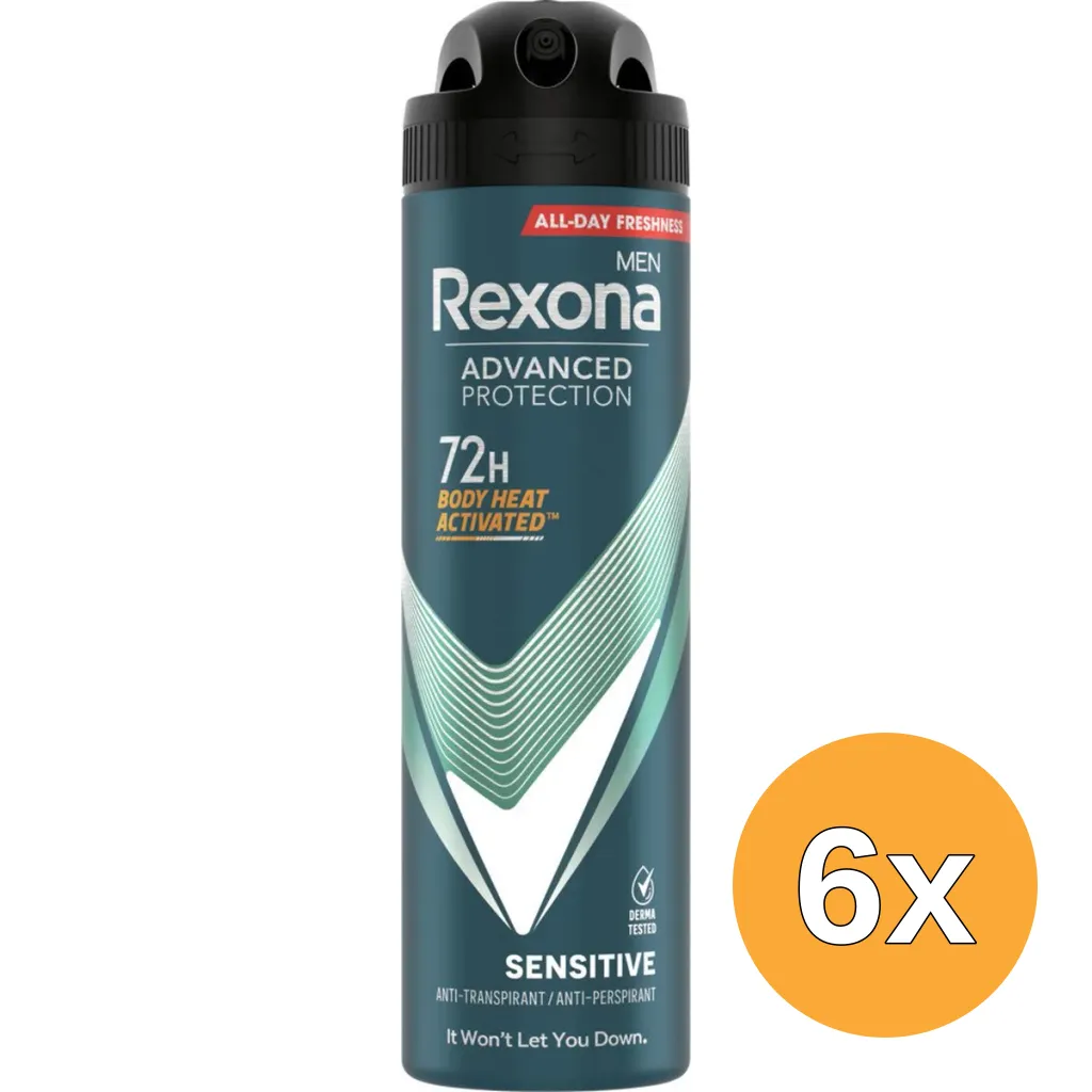 6x Rexona Deodorant Spray 72H Sensitive (150 ml)