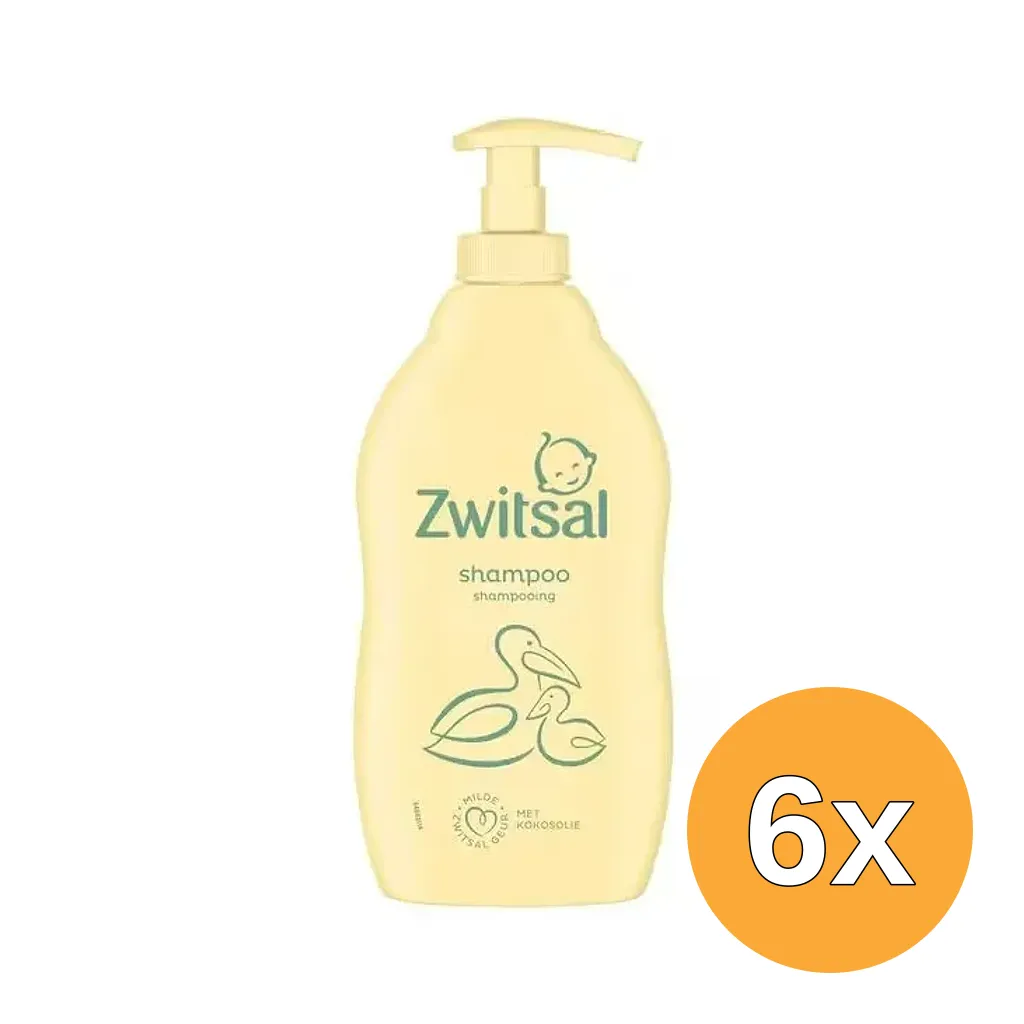 6x Zwitsal Shampoo met Pompje (400 ml)