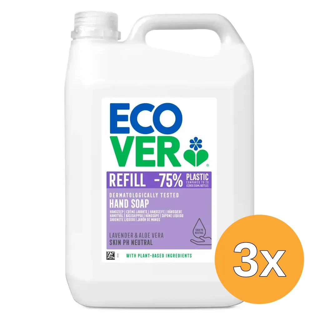 3x Ecover Handzeep Lavendel & Aloe Vera (5000 ml)