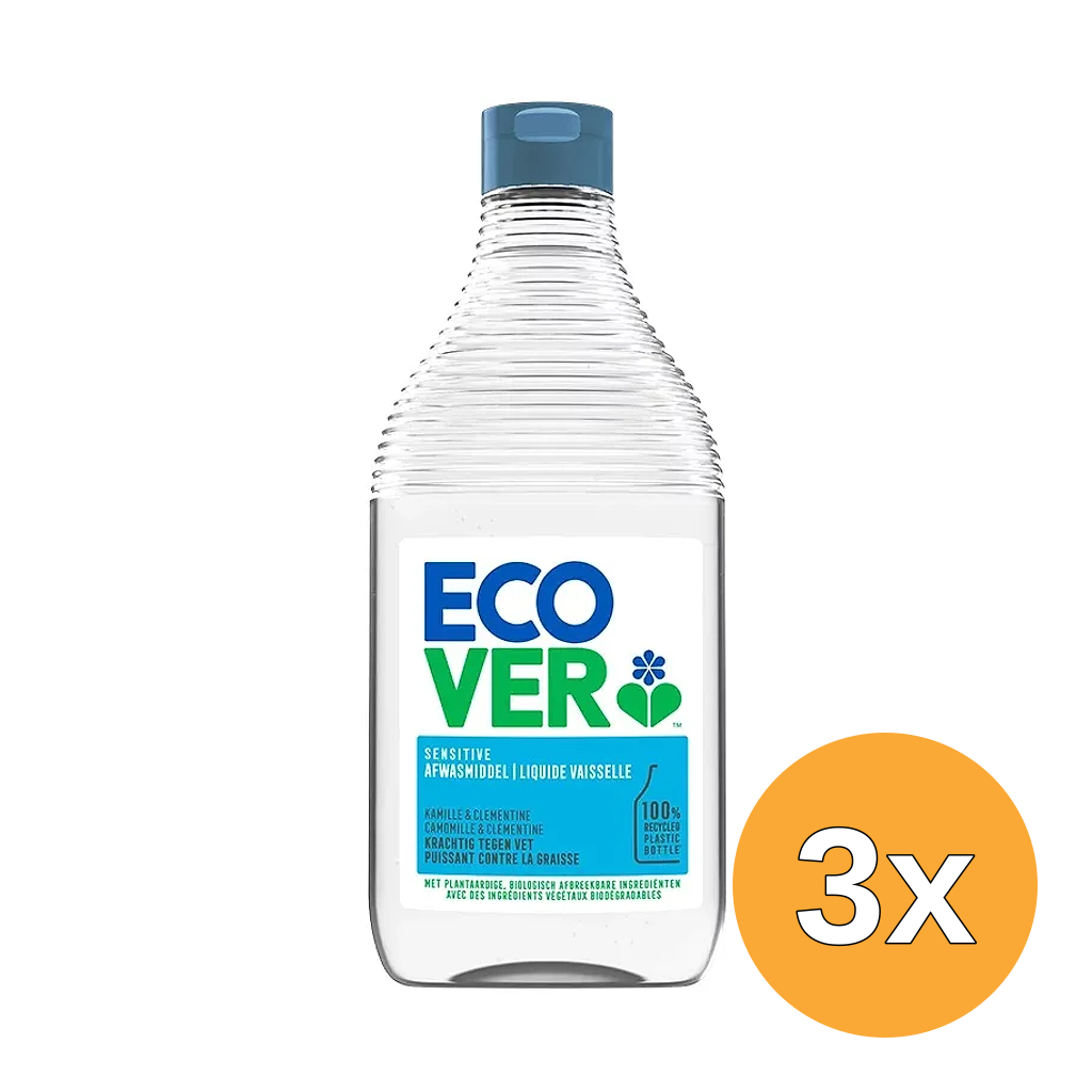 3x Ecover Afwasmiddel Kamille & Clementine (950 ml)