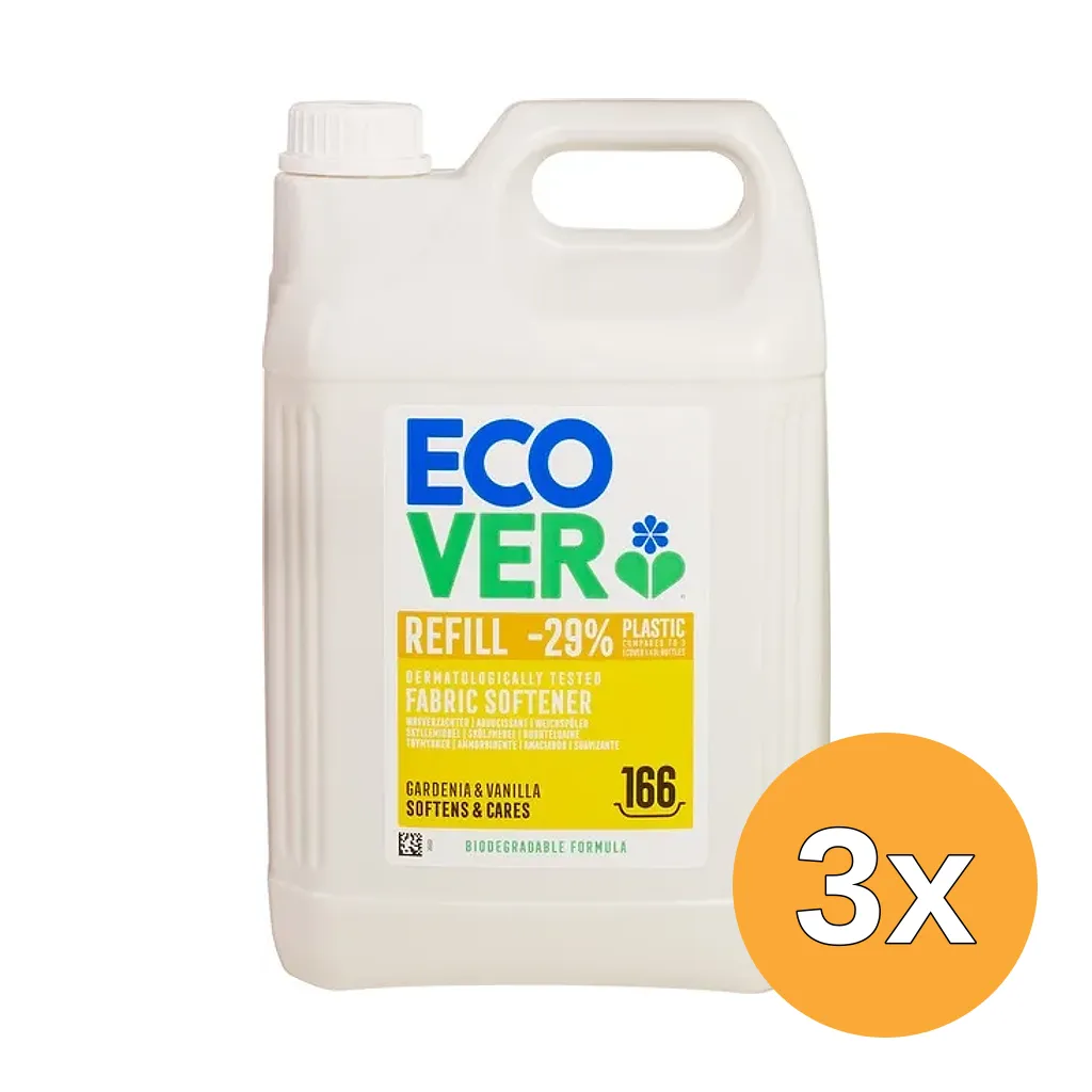 3x Ecover Wasverzachter Gardenia Vanilla (5000 ml)