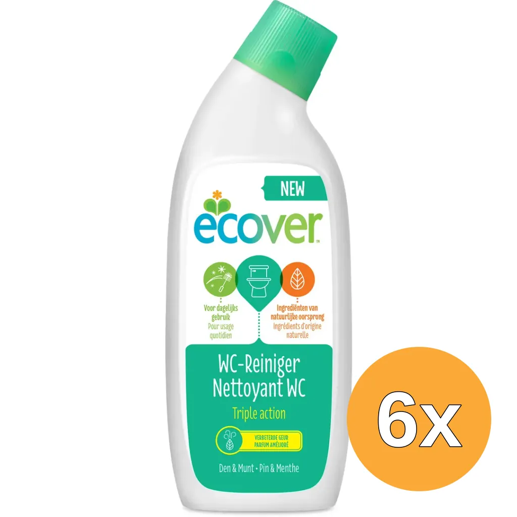 6x Ecover Wc Reiniger Den & Munt (750 ml)