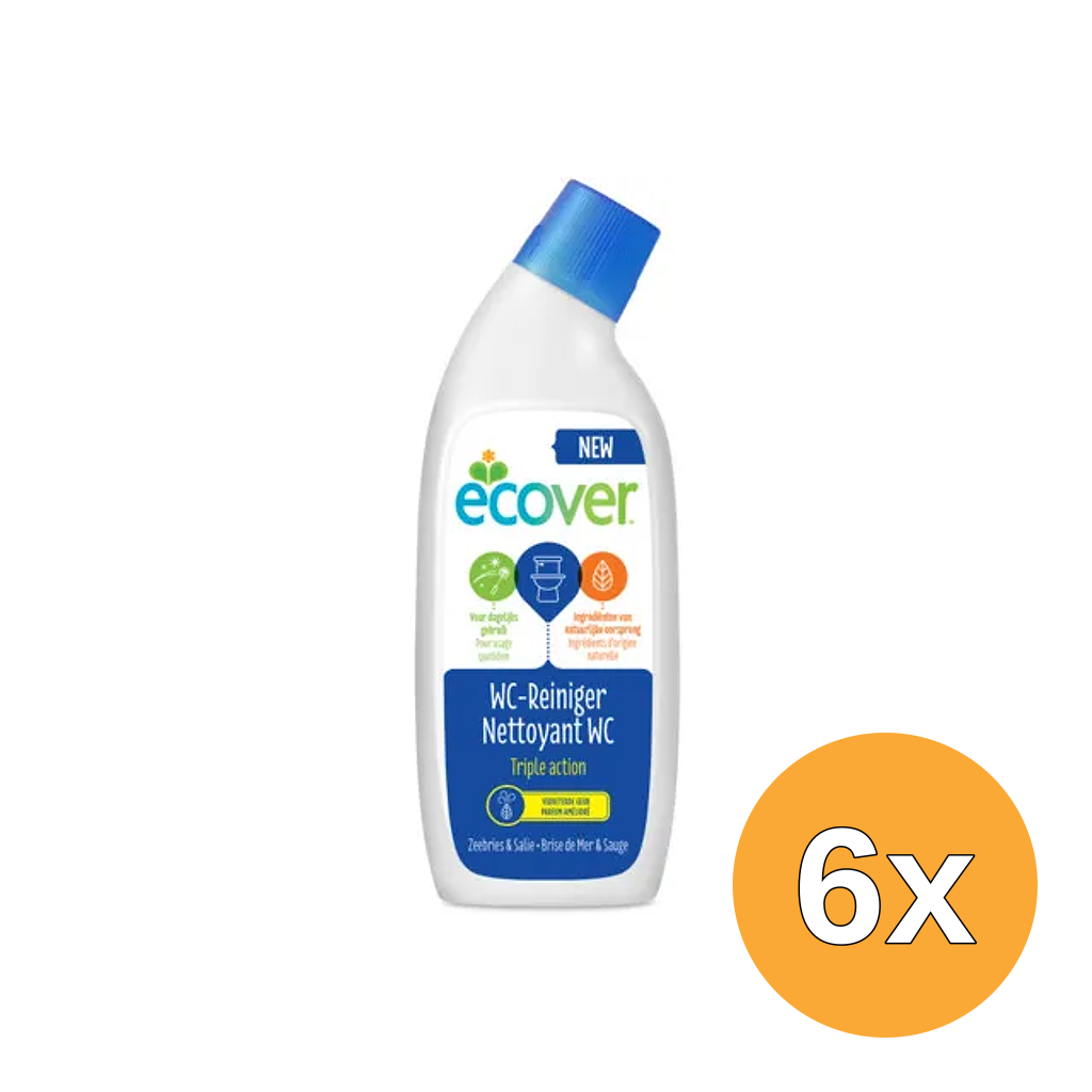 6x Ecover Wc Reiniger Zeebries & Salie (750 ml)