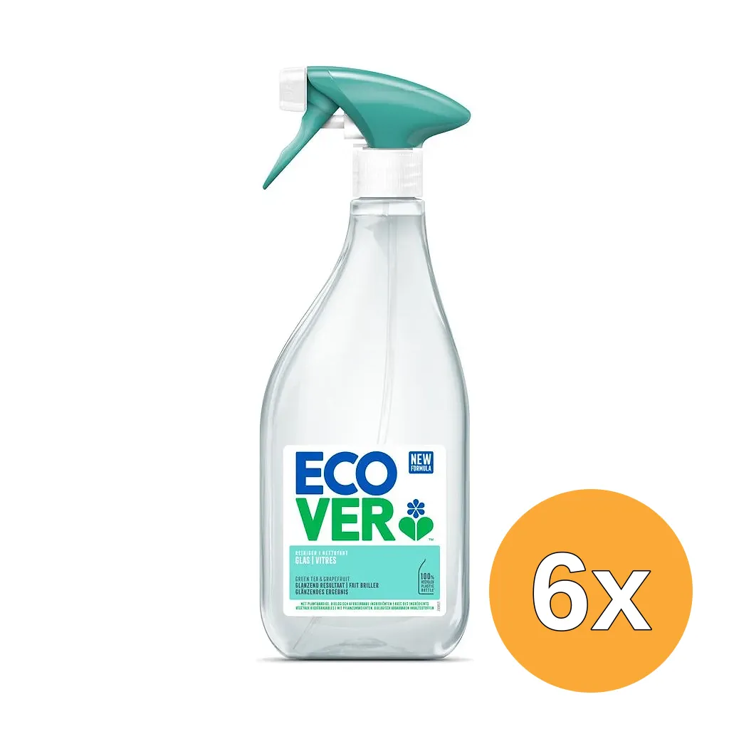 6x Ecover Ruiten- Glasreiniger Spray (500 ml)