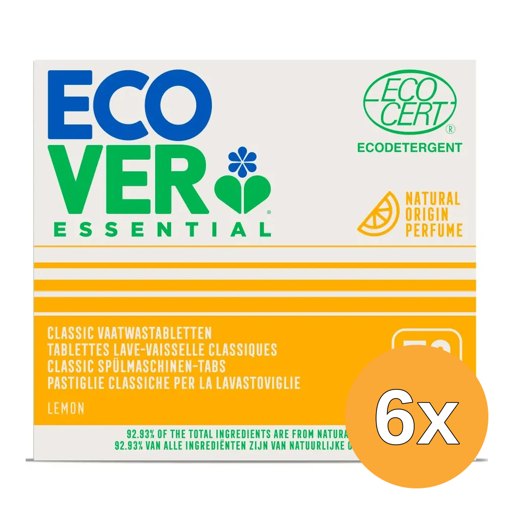 6x Ecover Essential Vaatwastabletten (70 stuks)