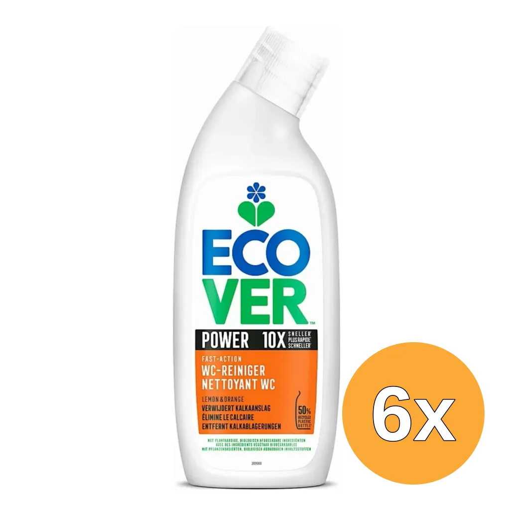 6x Ecover Wc Reiniger Power (750 ml)