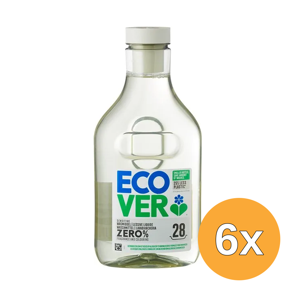 6x Ecover Wasmiddel Senstive Zero (1000 ml)