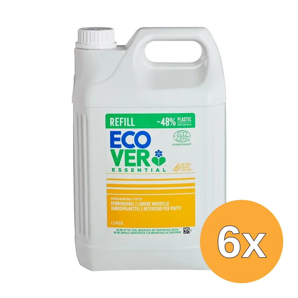 6x Ecover Afwasmiddel Essential Citroen (5000 ml)
