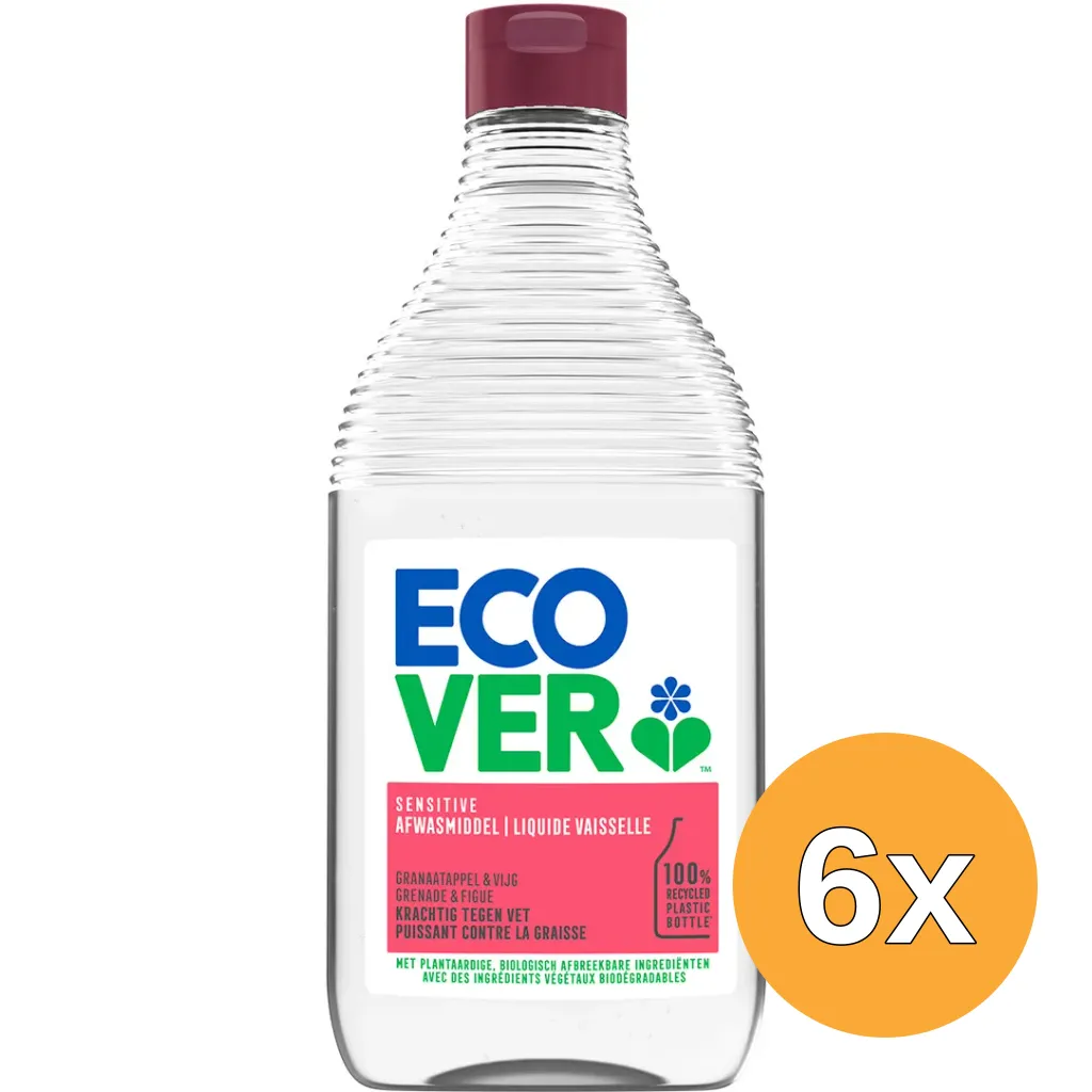 6x Ecover Afwasmiddelgranaatappel (450 ml)