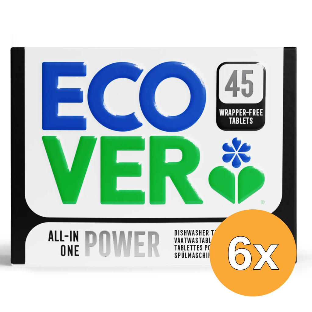 6x Ecover Vaatwastablet Power (45 stuks)