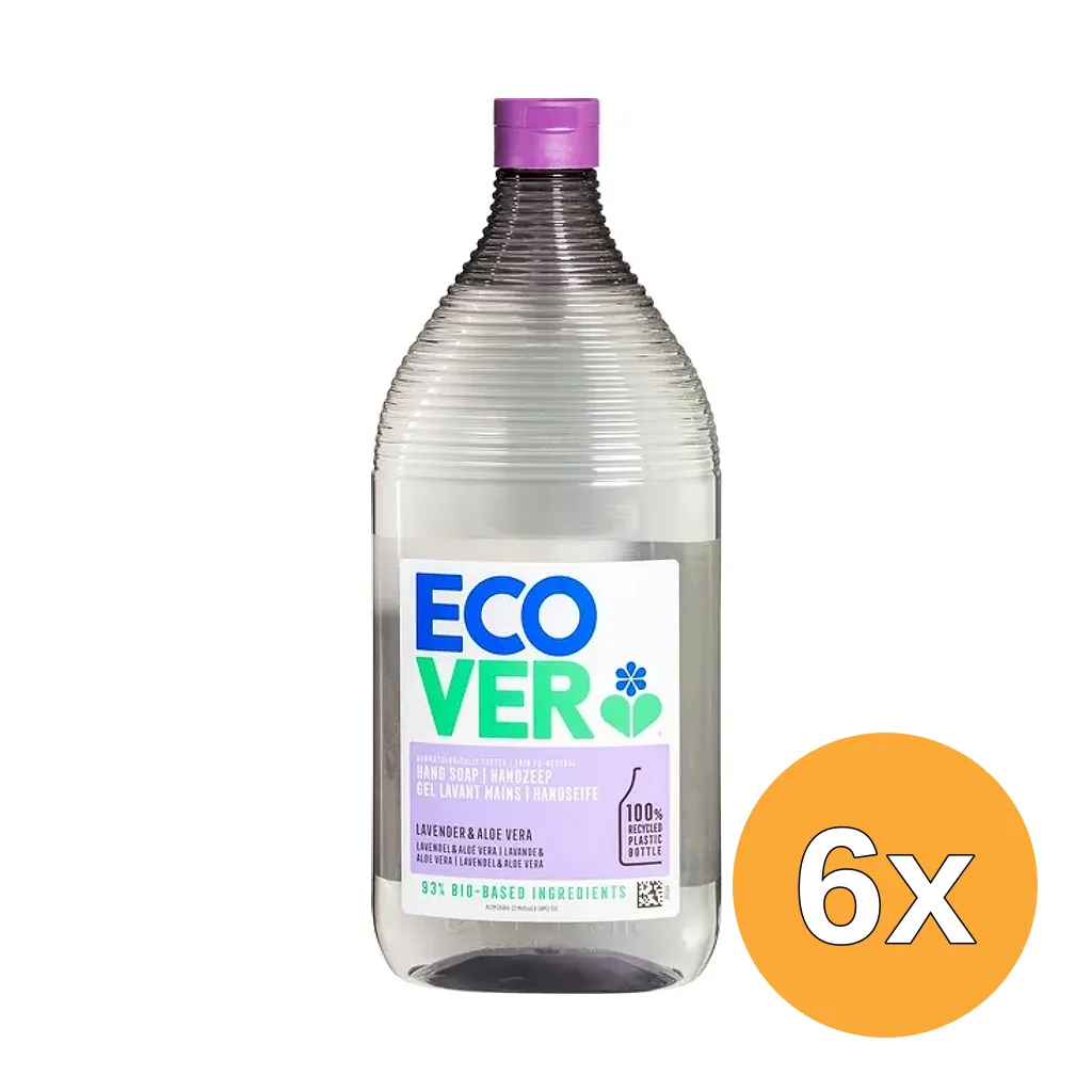 6x Ecover Handzeep Lavendel Aloe Vera (950 ml)