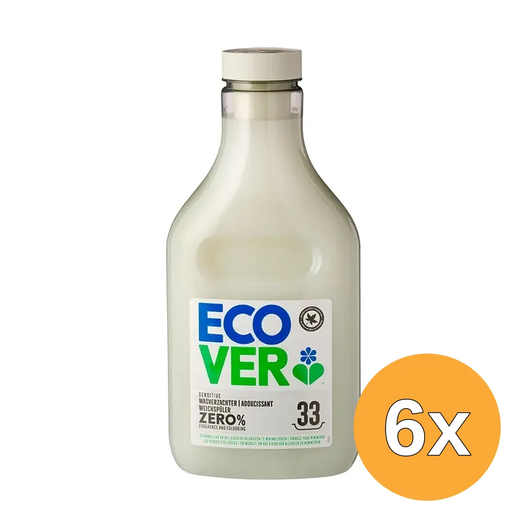 6x Ecover Wasverzachter Zero (1000 ml)