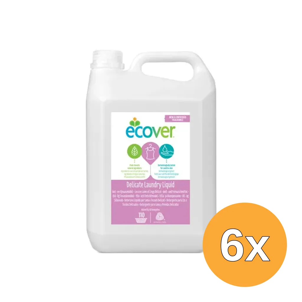 6x Ecover Delicate Wolwasmiddel (5000 ml)