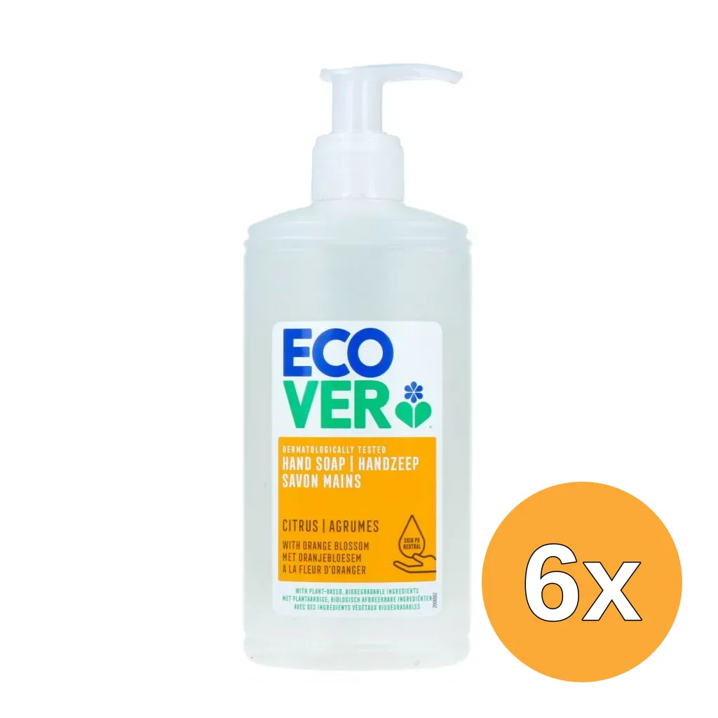 6x Ecover Handzeep Citrus Oranjebloesem (250 ml)