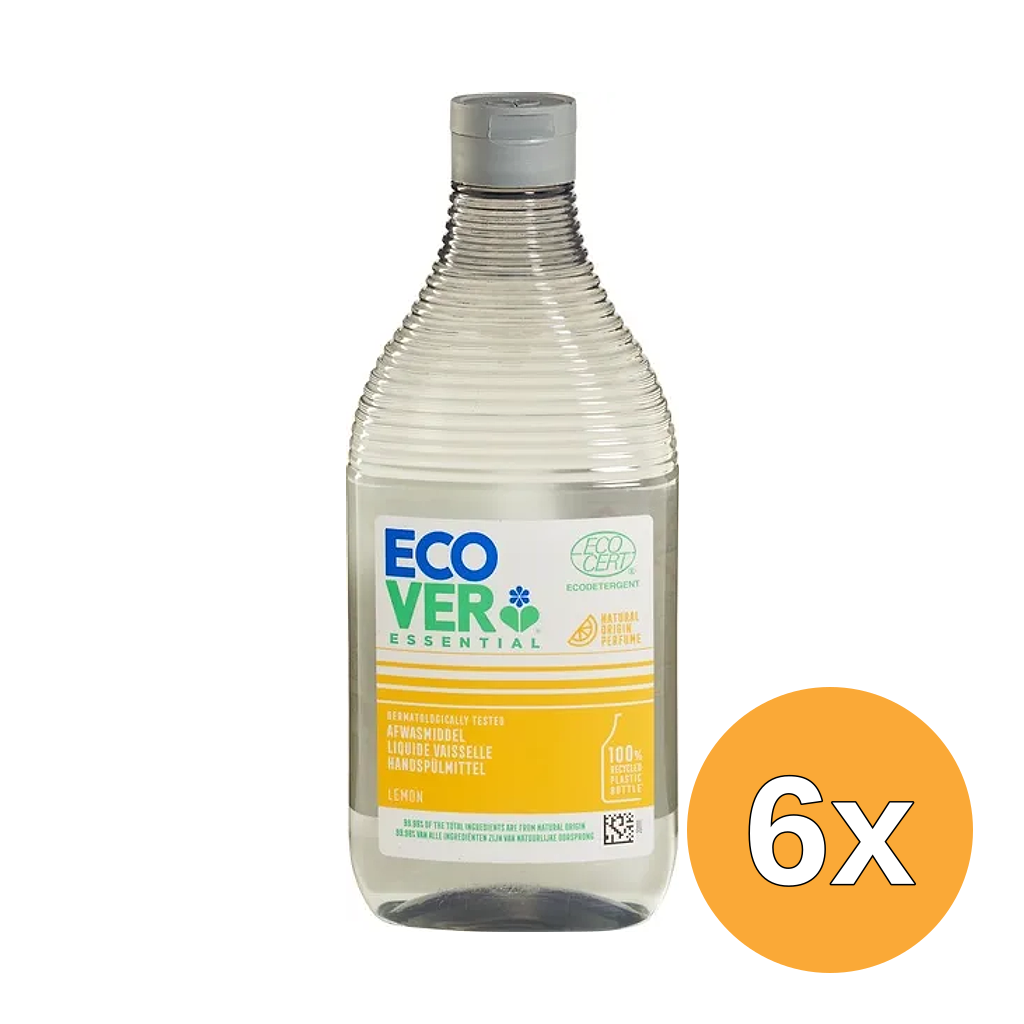 6x Ecover Afwasmiddel Essential Citroen (450 ml)