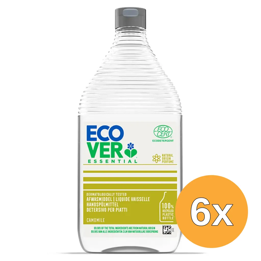 6x Ecover Afwasmiddel Kamille (950 ml)