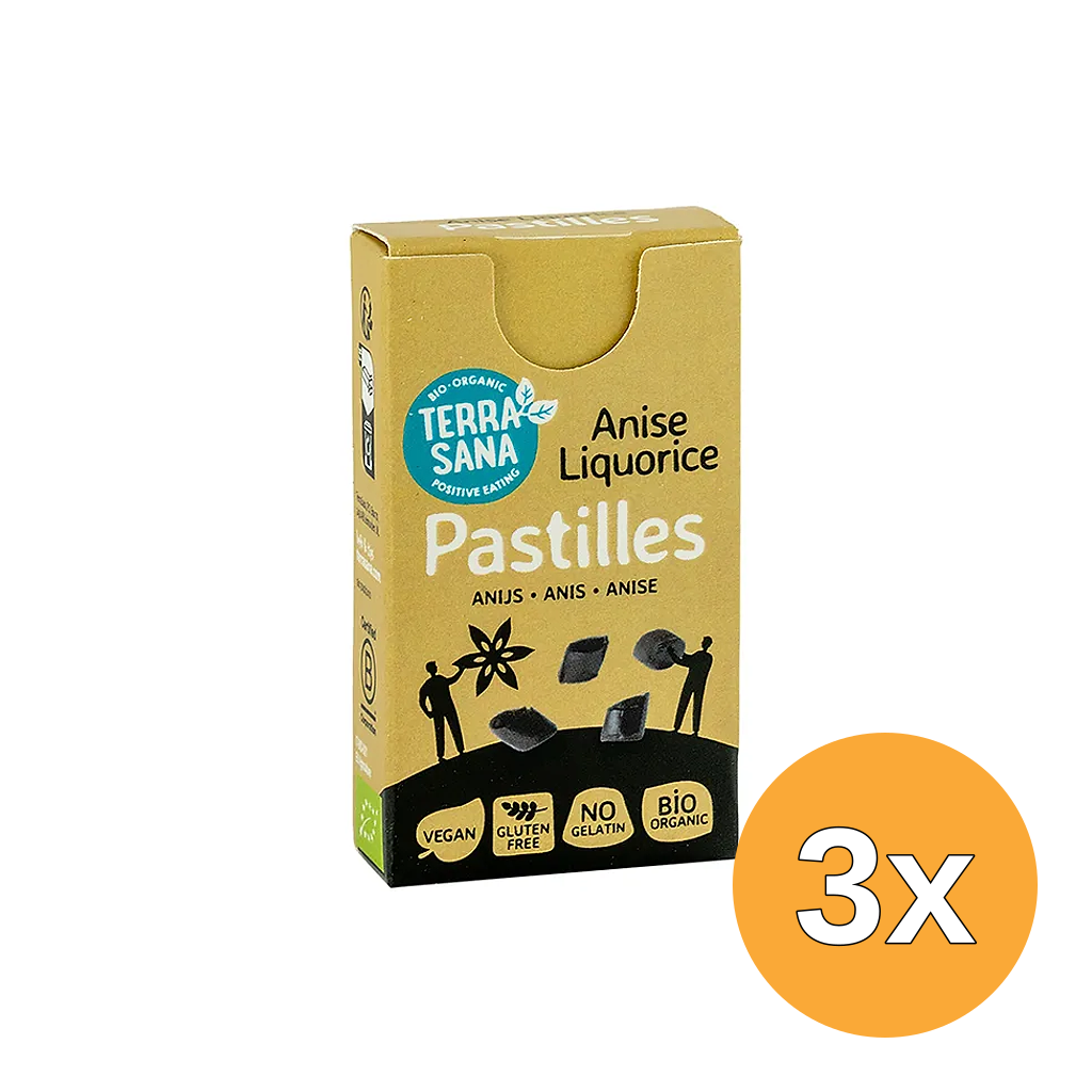 3x TerraSana Droppastilles anijs bio (25 gr)