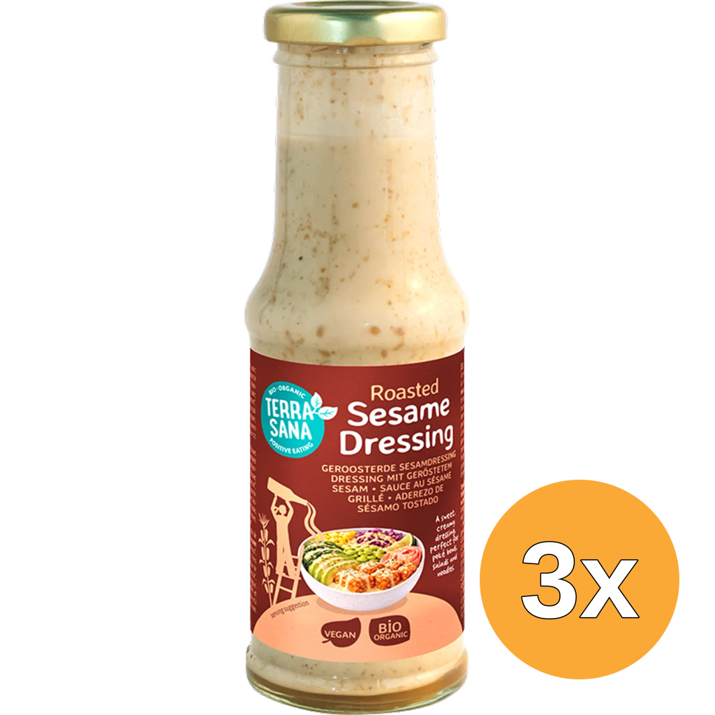 3x TerraSana Geroosterde Sesamdressing (210 gr)