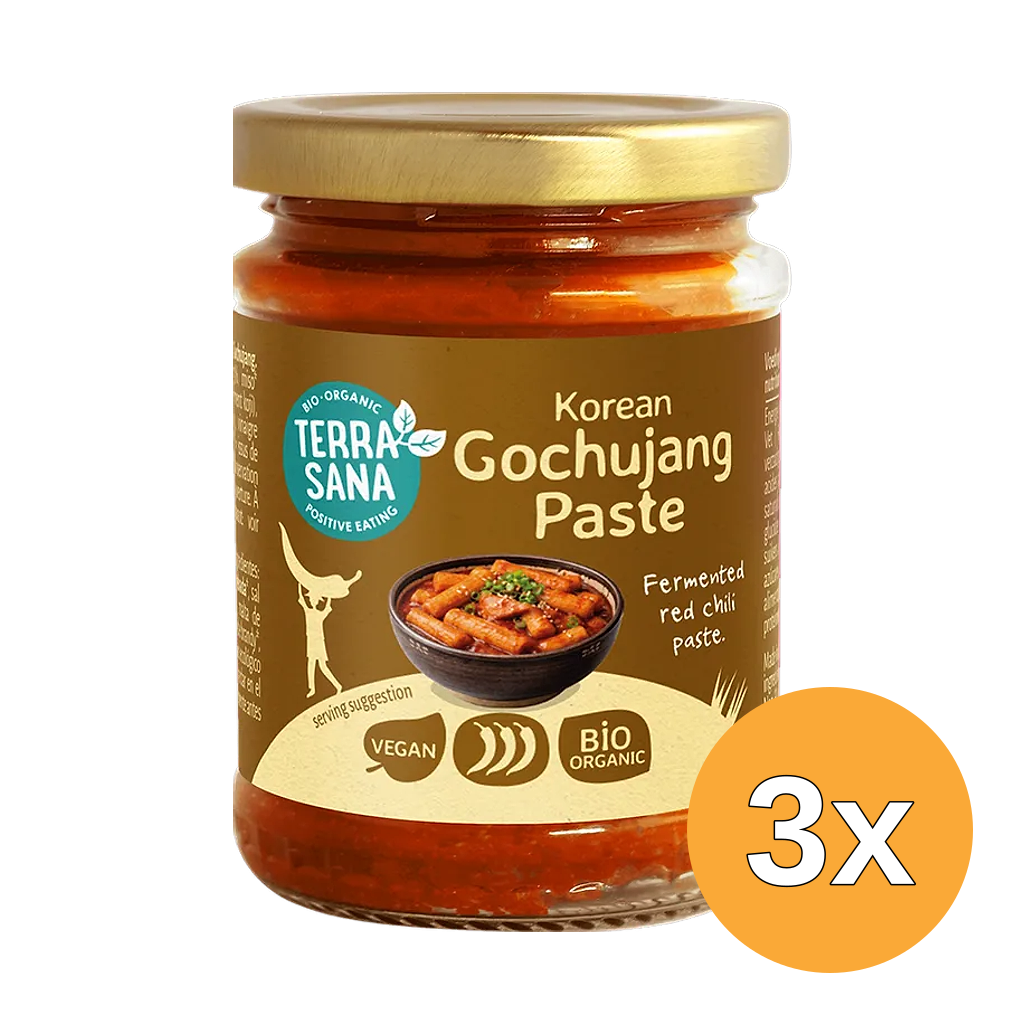 3x TerraSana Gochujang Pasta (125 gr)