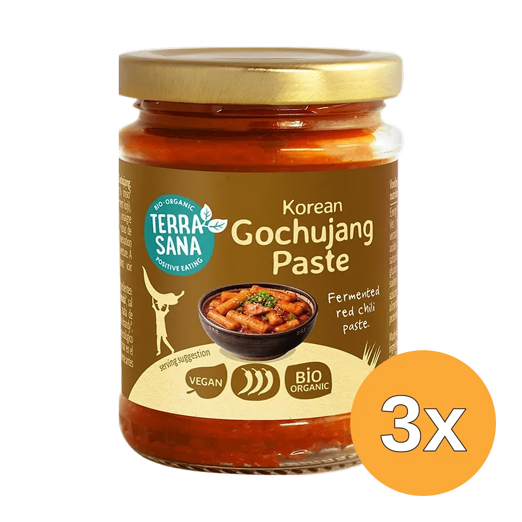 3x TerraSana Gochujang Pasta (125 gr)