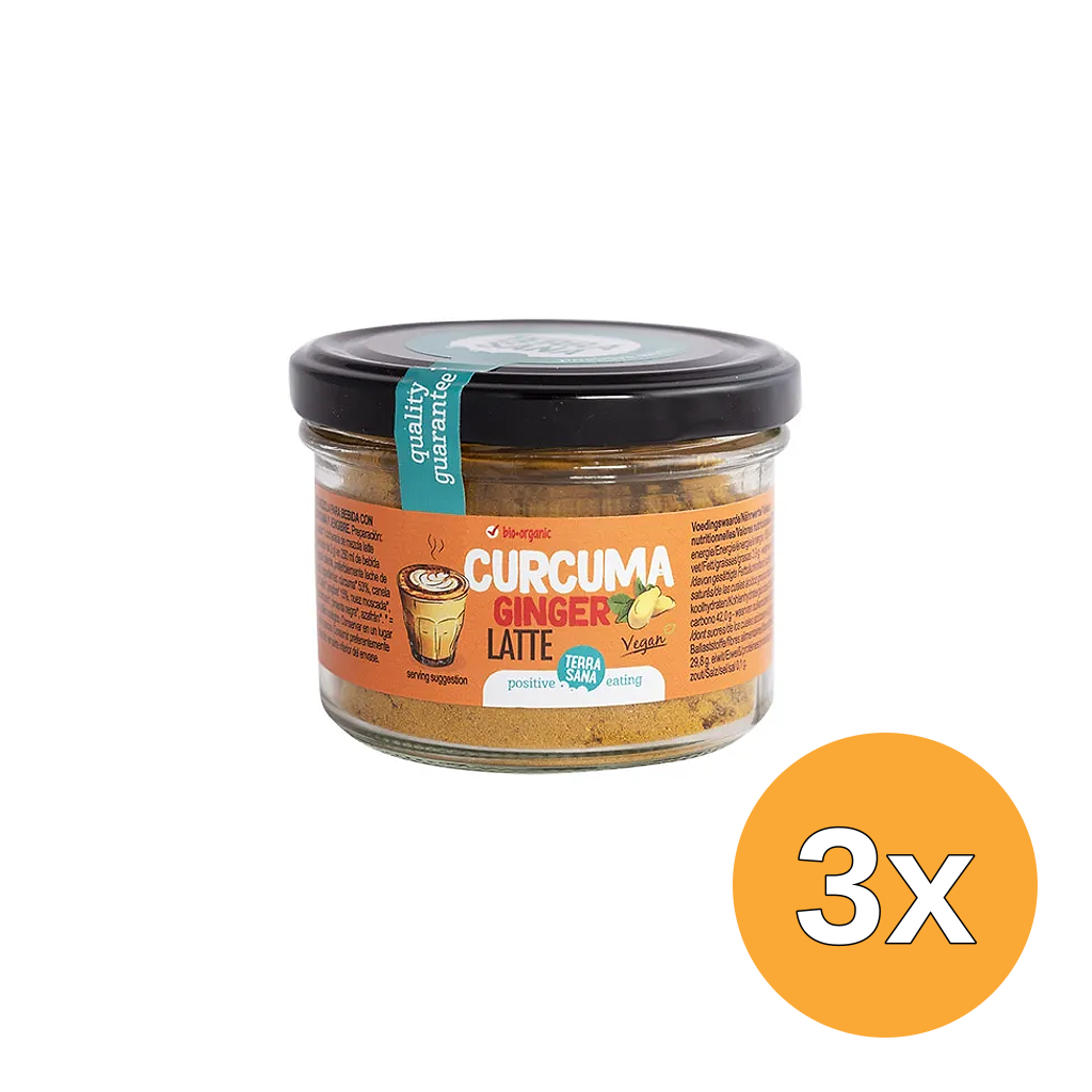 3x TerraSana Latte curcuma ginger bio (70 gr)