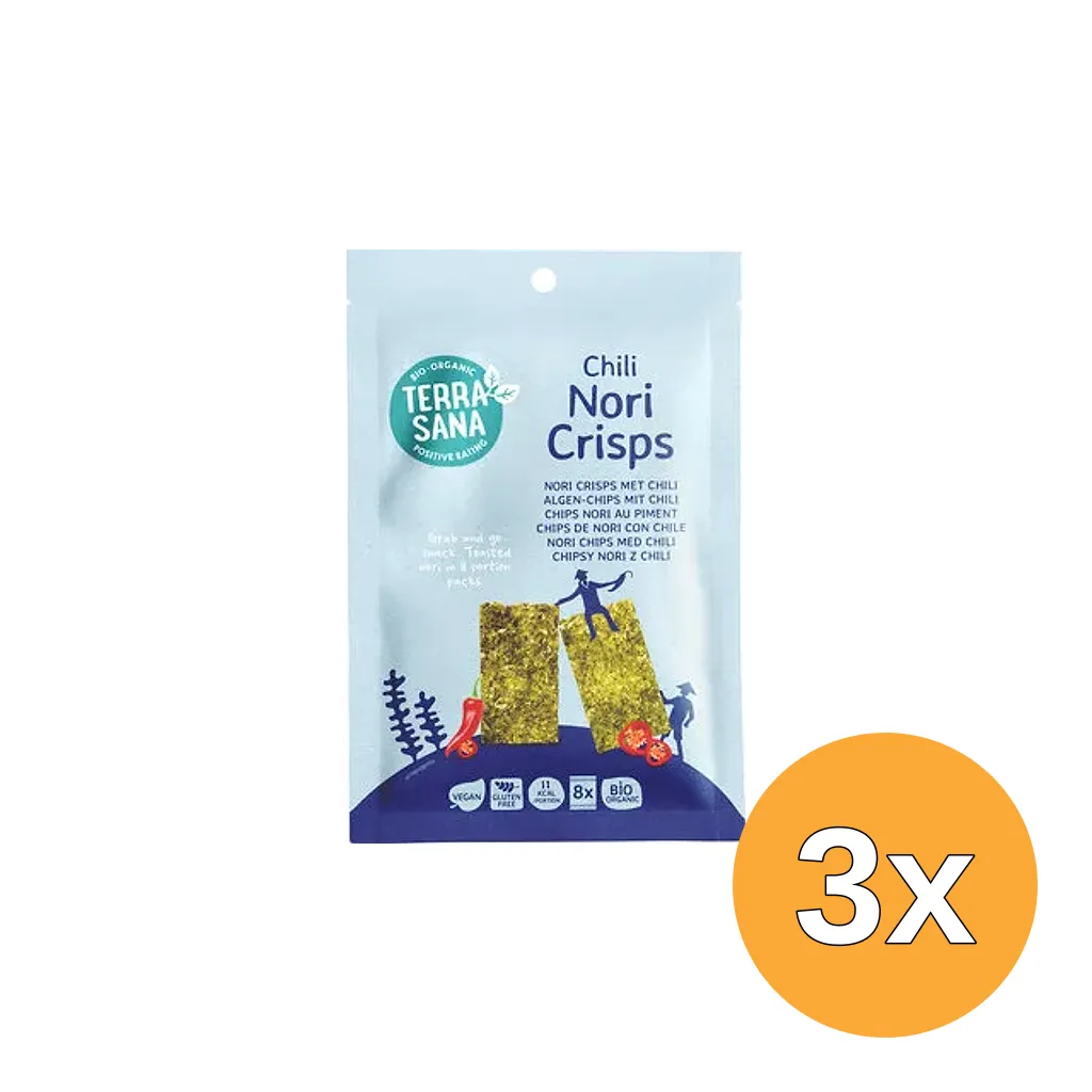 3x TerraSana Nori Crisps Chili (16 gr)