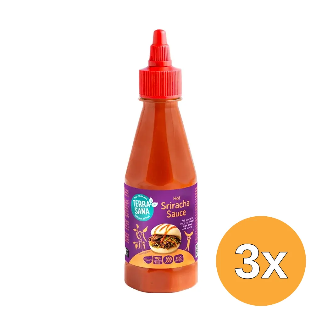 3x TerraSana Sriracha Saus (250 ml)