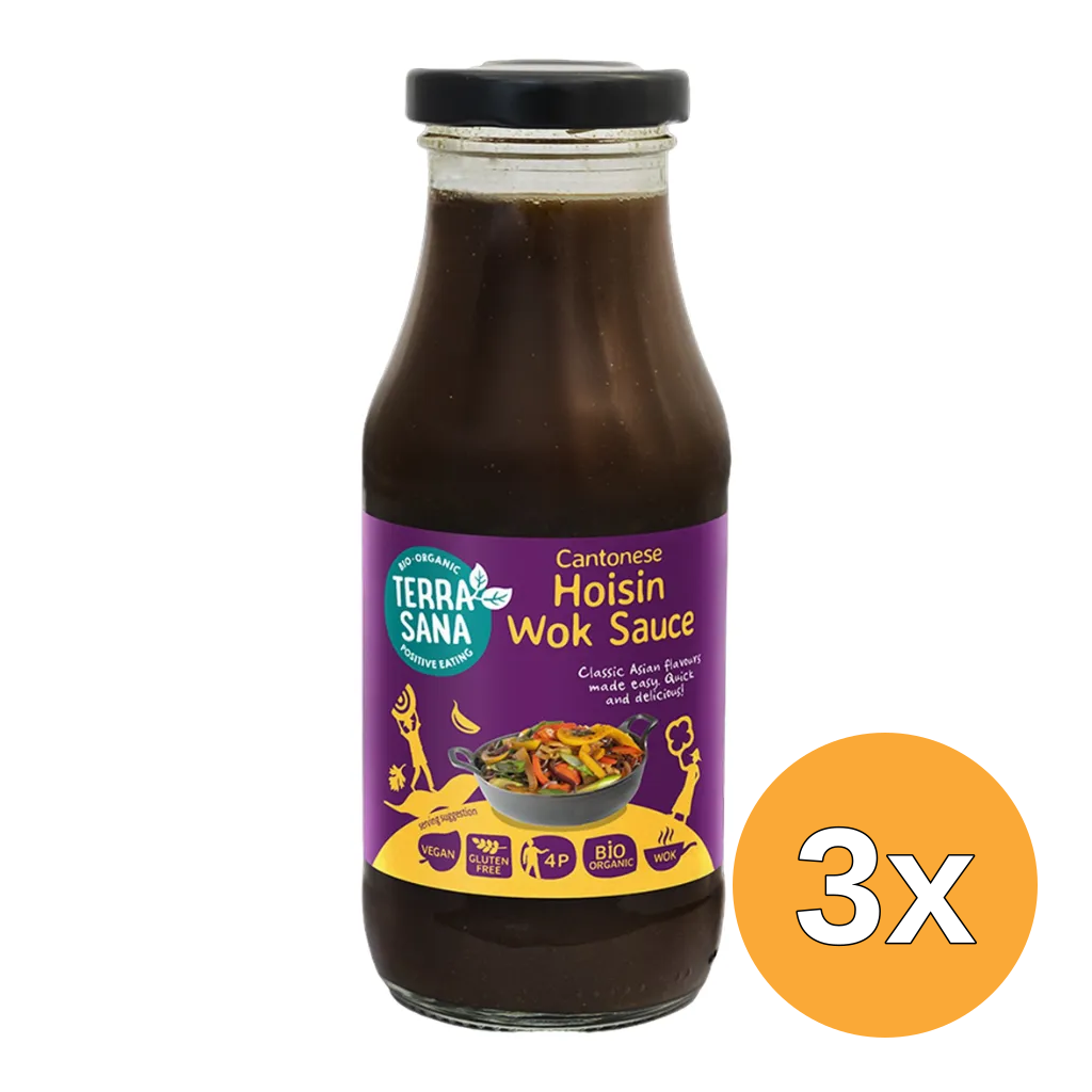 3x TerraSana Woksaus Hoisin (240 ml)