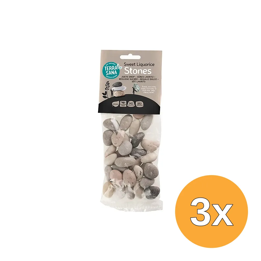 3x TerraSana Zoete drop stones bio (100 gr)
