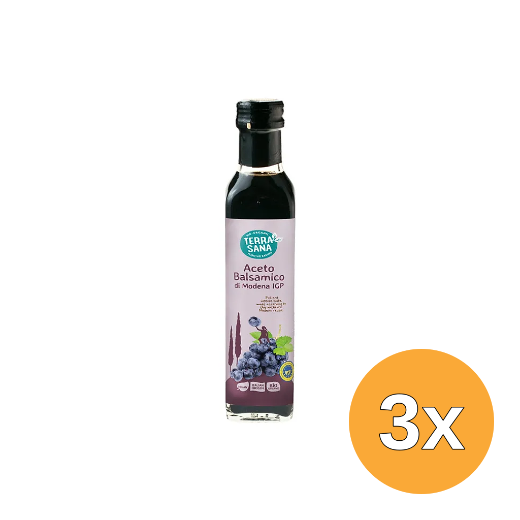 3x Terrasana Aceto Balsamico Di Modena Bio (250 ml)