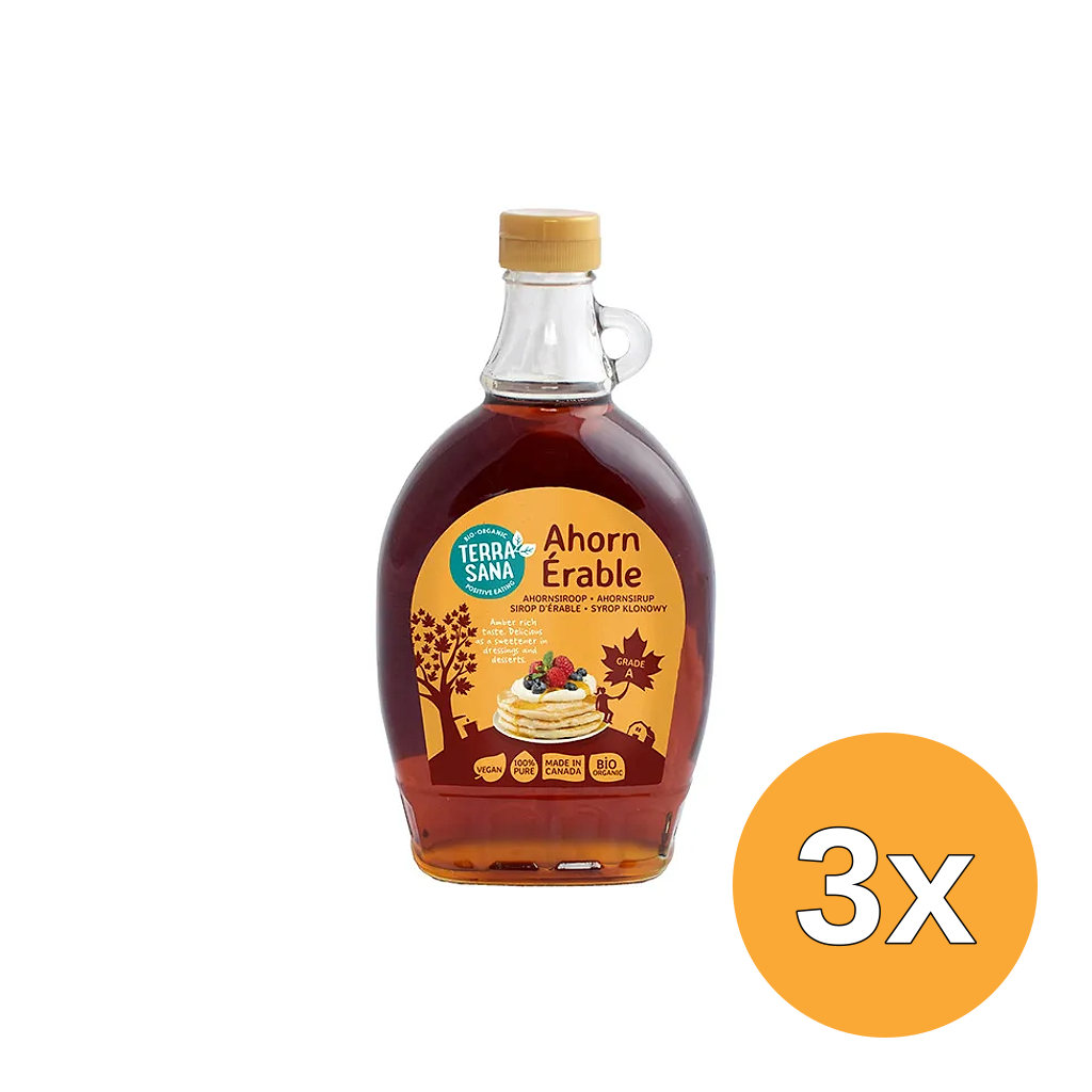 3x Terrasana Ahornsiroopgraad A (500 ml)