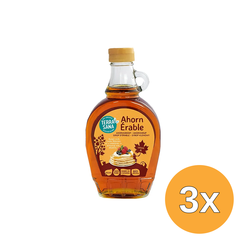 3x Terrasana Ahornsiroopgraad A Bio (250 ml)